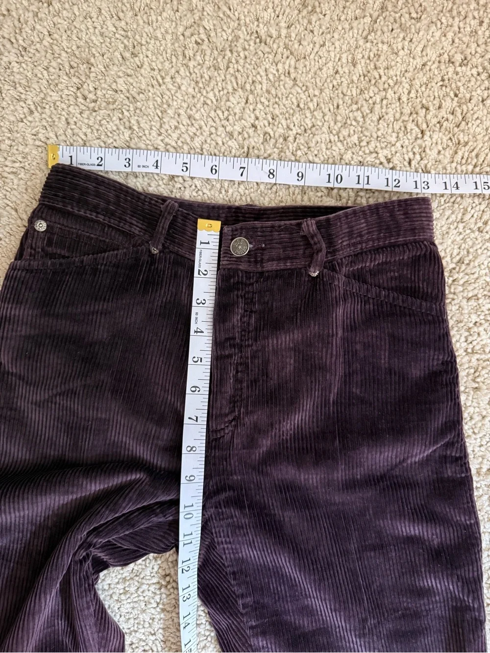 Vintage BIS by Bis Brown Corduroy High Rise Straight Leg Pants 30x29